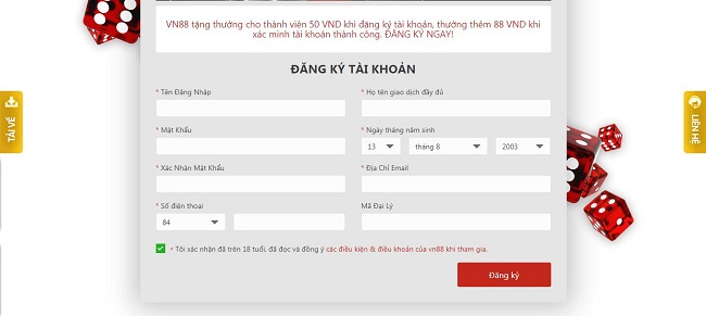 Cách đăng ký và Đăng nhập VN88