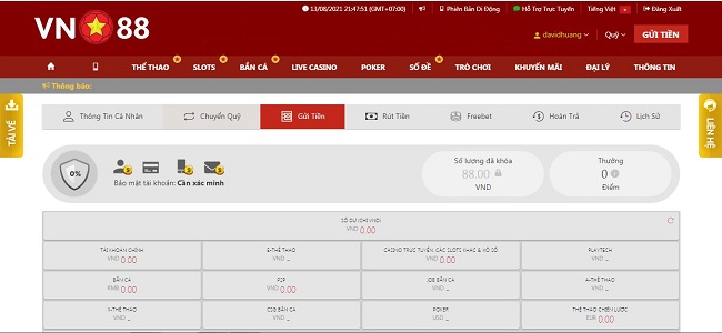 Cách rút tiền tại nhà cái VN88