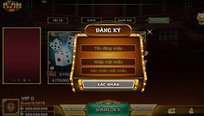 Hướng dẫn đăng ký tài khoản cổng game bài IWIN