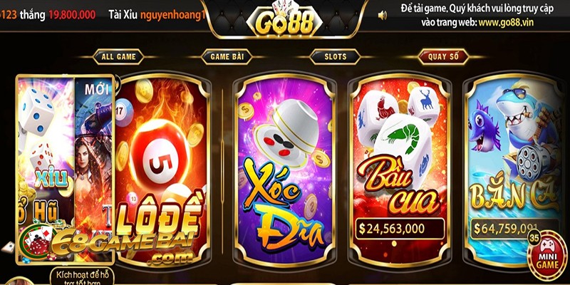 Những điểm khác biệt của cổng Game bài đổi thưởng Go88